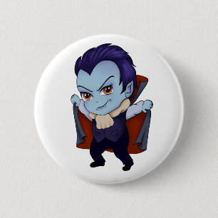 Chibi Vampire Ronde Button 5,7 Cm