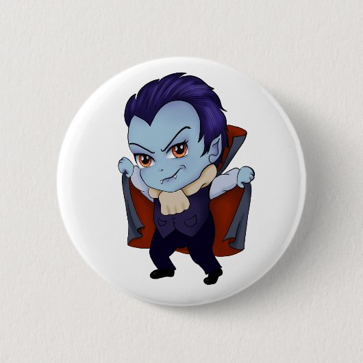 Chibi Vampire Ronde Button 5,7 Cm (Voorkant)
