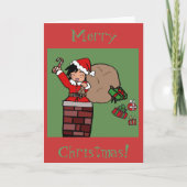 Chibi van Kerstmis Feestdagen Kaart (Voorkant)