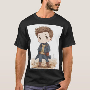 Chibi Vault‑Dwelling Wanderer   Schattig Retro‑Fut T-shirt