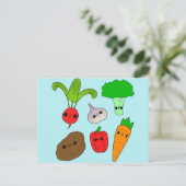 Chibi Vegetables Briefkaart (Staand voorkant)