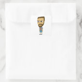 chibi vierkante sticker (Tas)