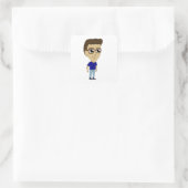 chibi vierkante sticker (Tas)