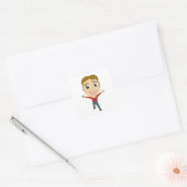 chibi vierkante sticker (Envelop)