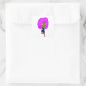 chibi vierkante sticker (Tas)