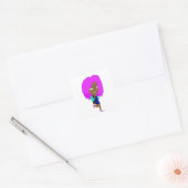 chibi vierkante sticker (Envelop)