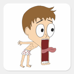 chibi vierkante sticker