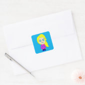 chibi vierkante sticker (Envelop)