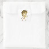 chibi vierkante sticker (Tas)