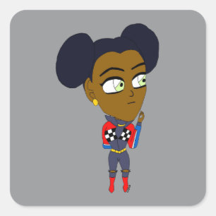 chibi vierkante sticker