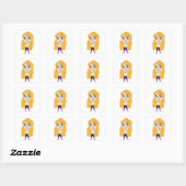 chibi vierkante sticker (Vel)