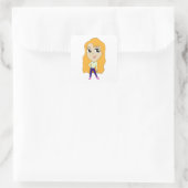 chibi vierkante sticker (Tas)