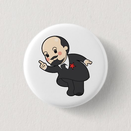 Chibi Vladimir Ilyich Lenin Ronde Button 3,2 Cm (Voorkant)