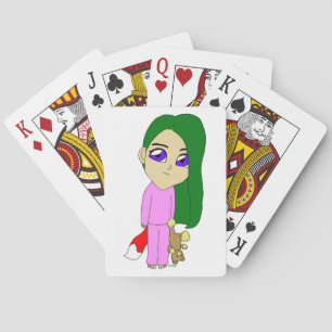chibi vos meisje pokerkaarten