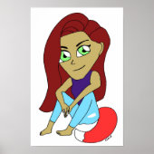 chibi vos meisje poster (Voorkant)