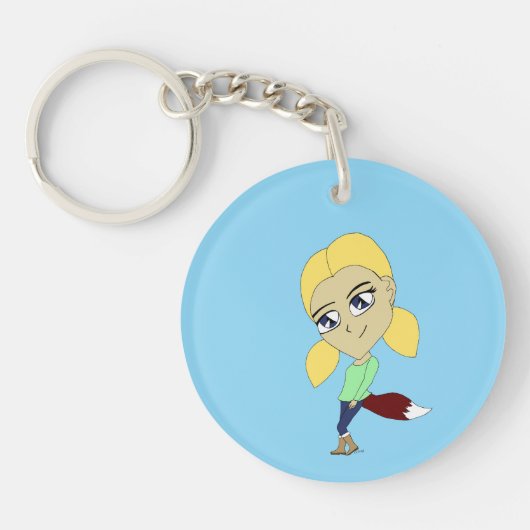 chibi vos meisje sleutelhanger (Voorkant)