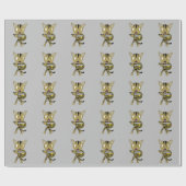 Chibi Warrior Cat Cadeaupapier (Vlak)