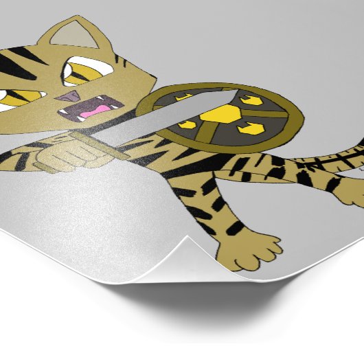 Chibi Warrior Cat Foto Afdruk (Hoek)