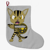 Chibi Warrior Cat Grote Kerstsok (Voorkant)