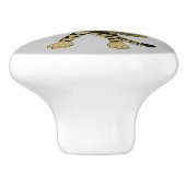 Chibi Warrior Cat Keramische Knop (Zijkant)