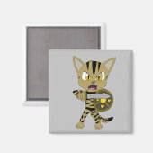 Chibi Warrior Cat Magneet (Voorkant / Achterkant)
