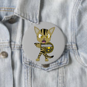 Chibi Warrior Cat Ronde Button 4,0 Cm (In situ)