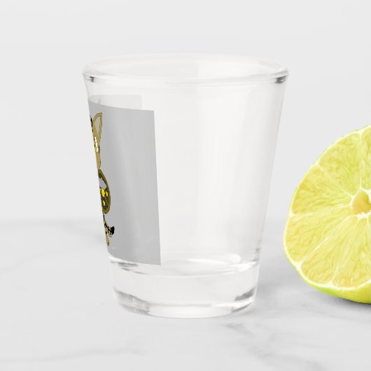 Chibi Warrior Cat Shot Glas (Rechts)