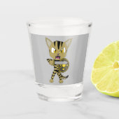 Chibi Warrior Cat Shot Glas (Voorkant)