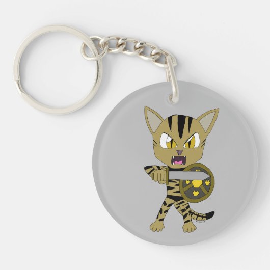 Chibi Warrior Cat Sleutelhanger (Voorkant)