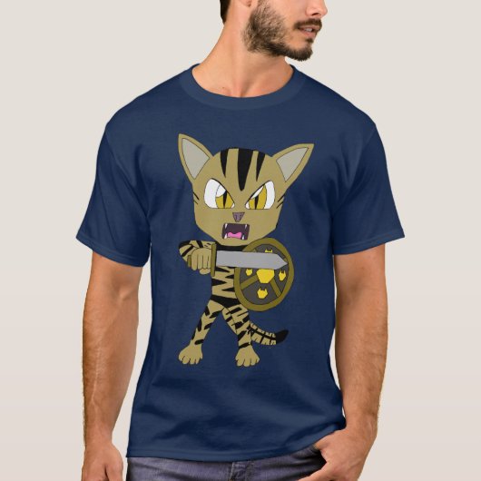 Chibi Warrior Cat T-shirt (Voorkant)