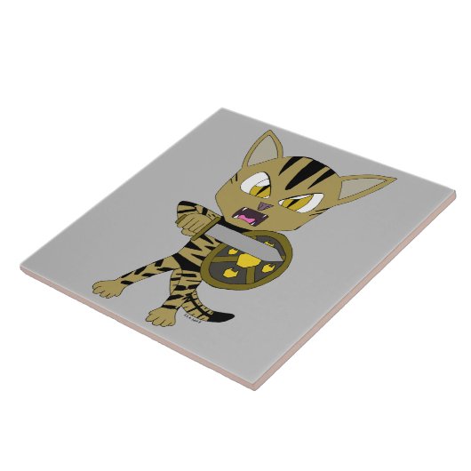 Chibi Warrior Cat Tegeltje (Zijkant)