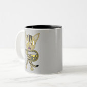 Chibi Warrior Cat Tweekleurige Koffiemok (Voorkant links)