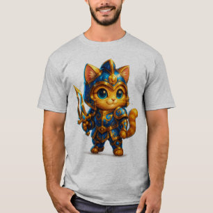 Chibi Warrior Kat - Cute Fantasy Ridder T-Shirt