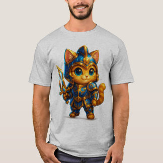 Chibi Warrior Kat - Cute Fantasy Ridder T-Shirt