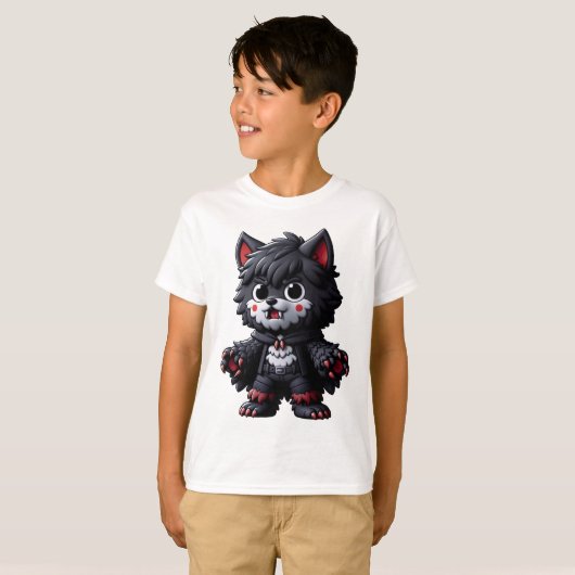 : "Chibi Weerwolf T-shirt (Voorkant volledig)
