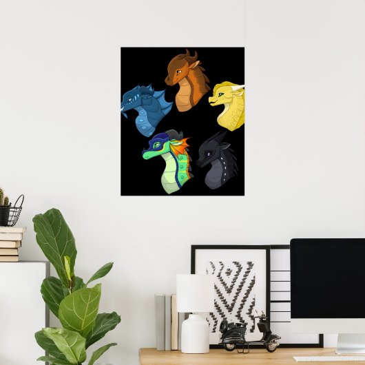 Chibi wings of dragon fire classic poster (Thuiskantoor)