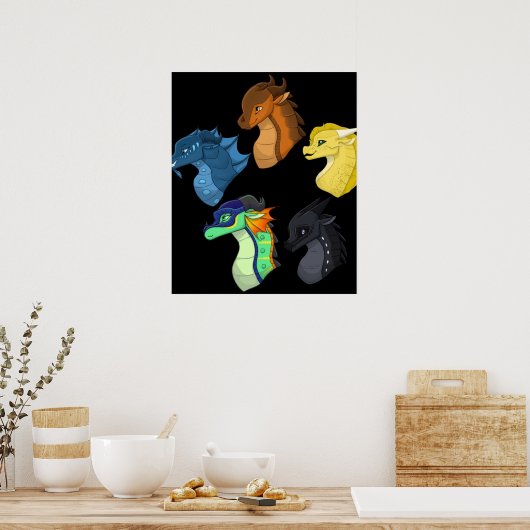 Chibi wings of dragon fire classic poster (Keuken)