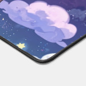 Chibi Witch Cat Flying in Starry Sky – Kawaii Magi Bureaumat (Hoek)