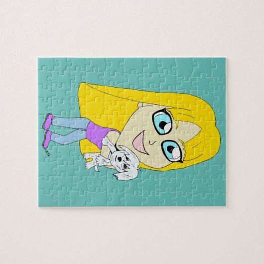 Chibi with a pup legpuzzel (Horizontaal)