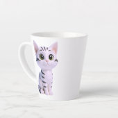 Chibi Witte Tabbykat Latte Mok (Linkerhoek)