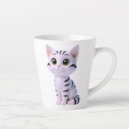 Chibi Witte Tabbykat Latte Mok