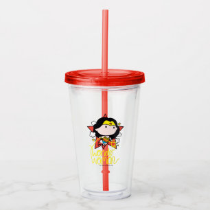 Chibi Wonder Vrouw met Lasso Acryl Drinkbeker