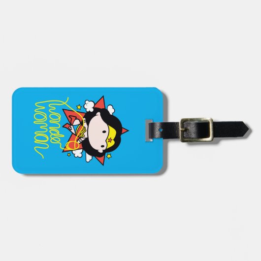 Chibi Wonder Vrouw met Lasso Bagagelabel (Voorkant horizontaal)