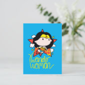 Chibi Wonder Vrouw met Lasso Briefkaart (Staand voorkant)