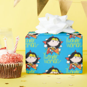 Chibi Wonder Vrouw met Lasso Cadeaupapier