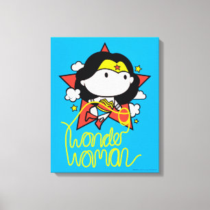 Chibi Wonder Vrouw met Lasso Canvas Afdruk