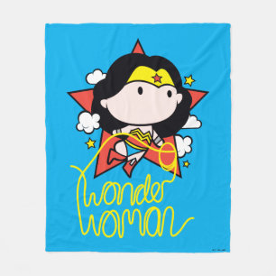 Chibi Wonder Vrouw met Lasso Fleece Deken