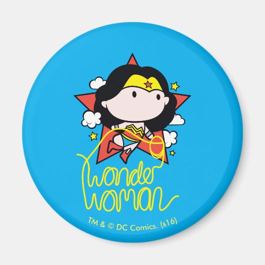 Chibi Wonder Vrouw met Lasso Magneet (Voorkant)