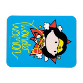 Chibi Wonder Vrouw met Lasso Magneet (Horizontaal)