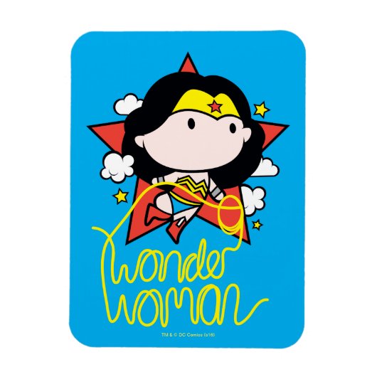 Chibi Wonder Vrouw met Lasso Magneet (Verticaal)